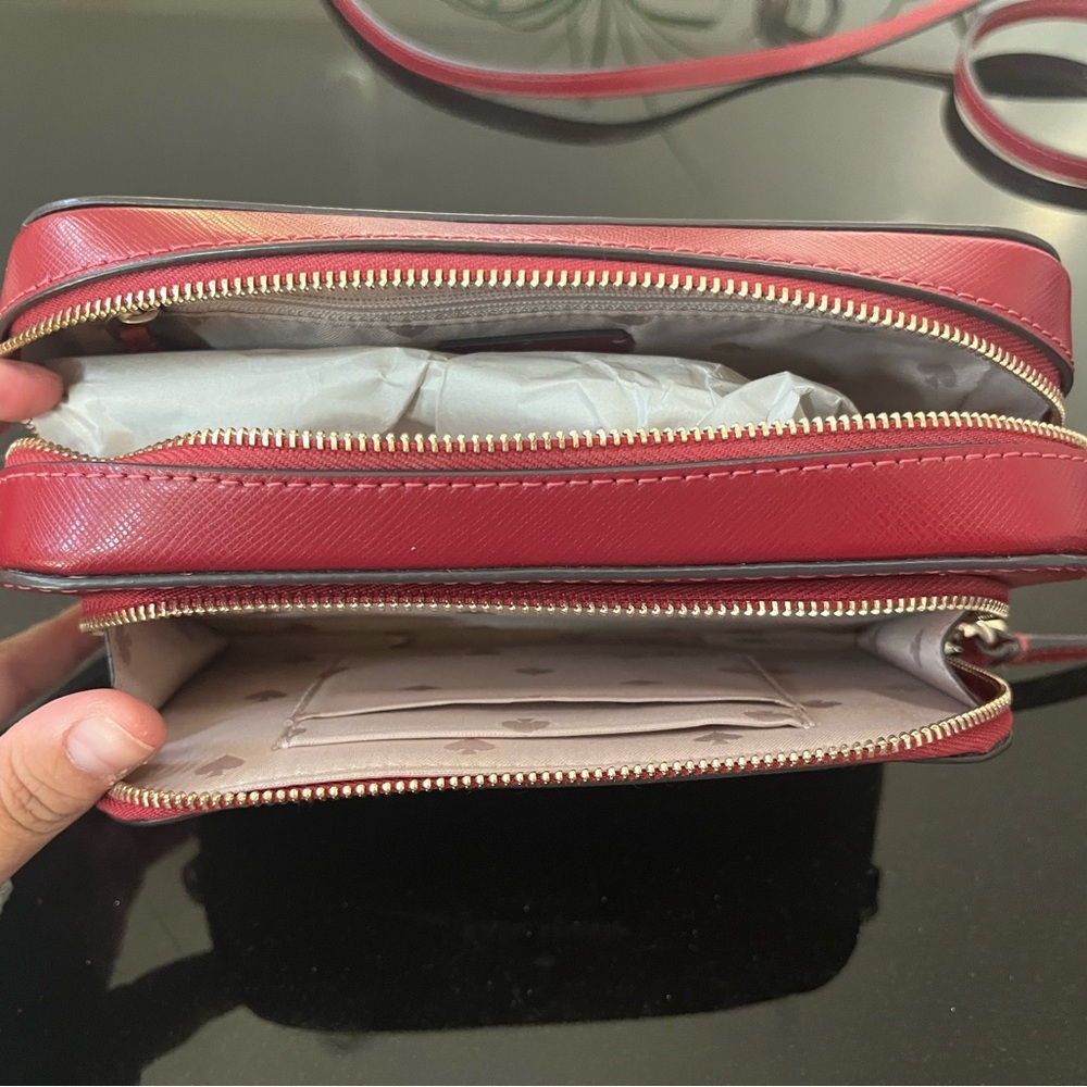 Kate Spade Cherry Red Zip Wallet - Picture 4 of 6